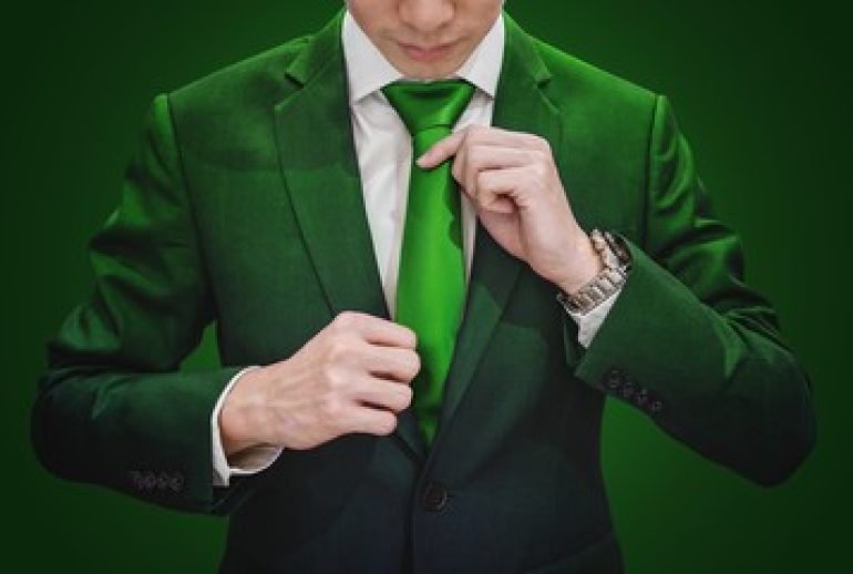 dark green suit men